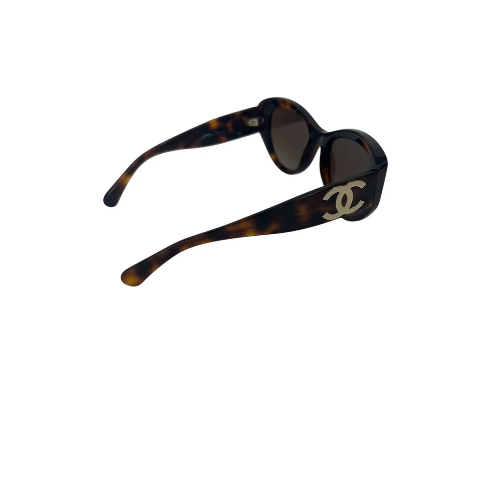 Chanel CH5492-A Polarized Butterfly Large CC Tortoise Sunglasses